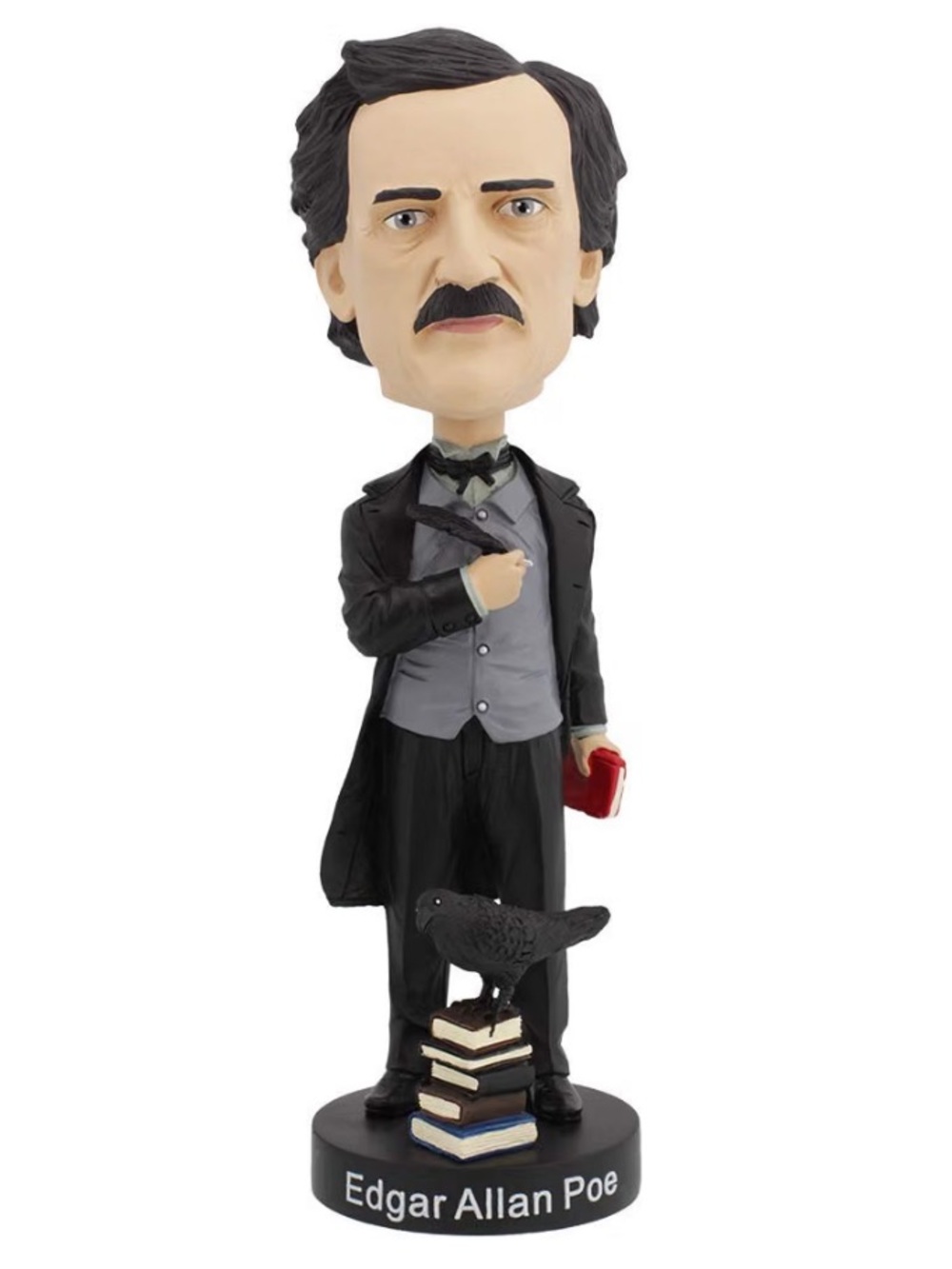 Royal Bobbles Edgar Allan Poe Bobblehead, Polyresin Premium Lifelike Figure